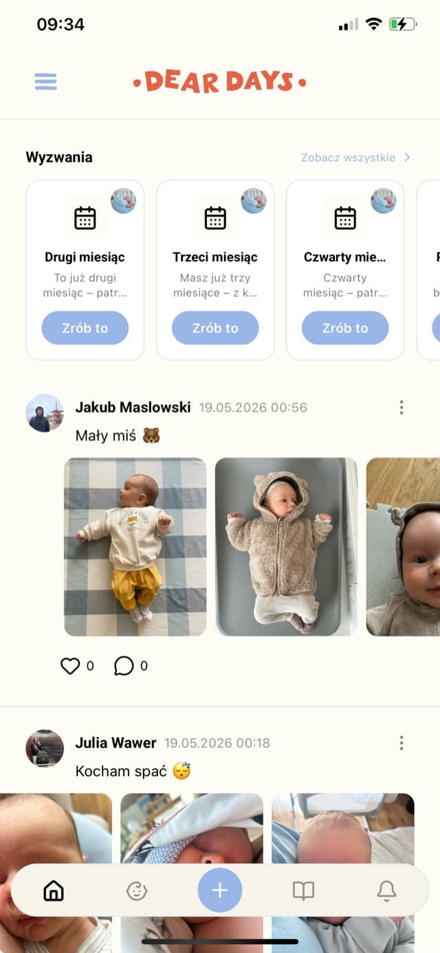DearDays – ekran główny